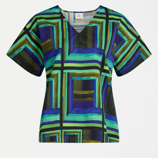 Elk Ideell V - Neck Top Salone Print - 29lines