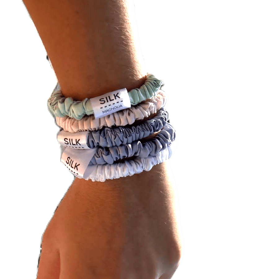 Silk Magnolia Scrunchies - 29lines