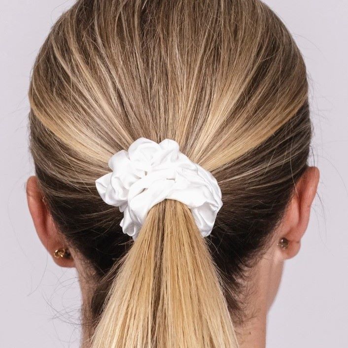 Silk Magnolia Silk Scrunchie: Gentle on Hair, Reduces Friction & Breakage - 29lines